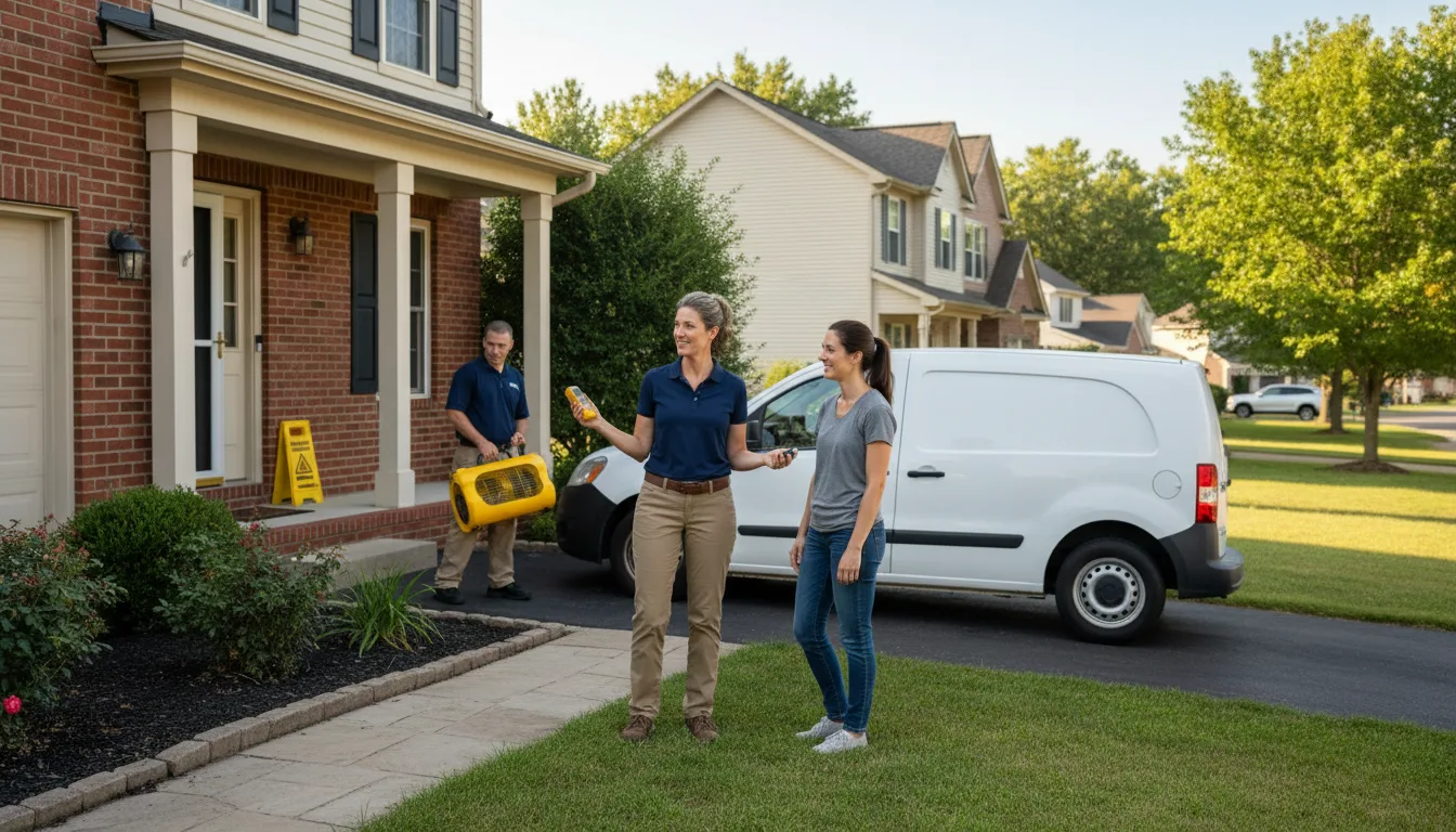 Residential water damage restoration in Columbia, KY